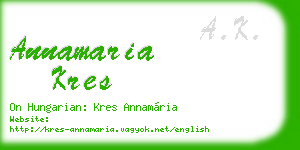 annamaria kres business card